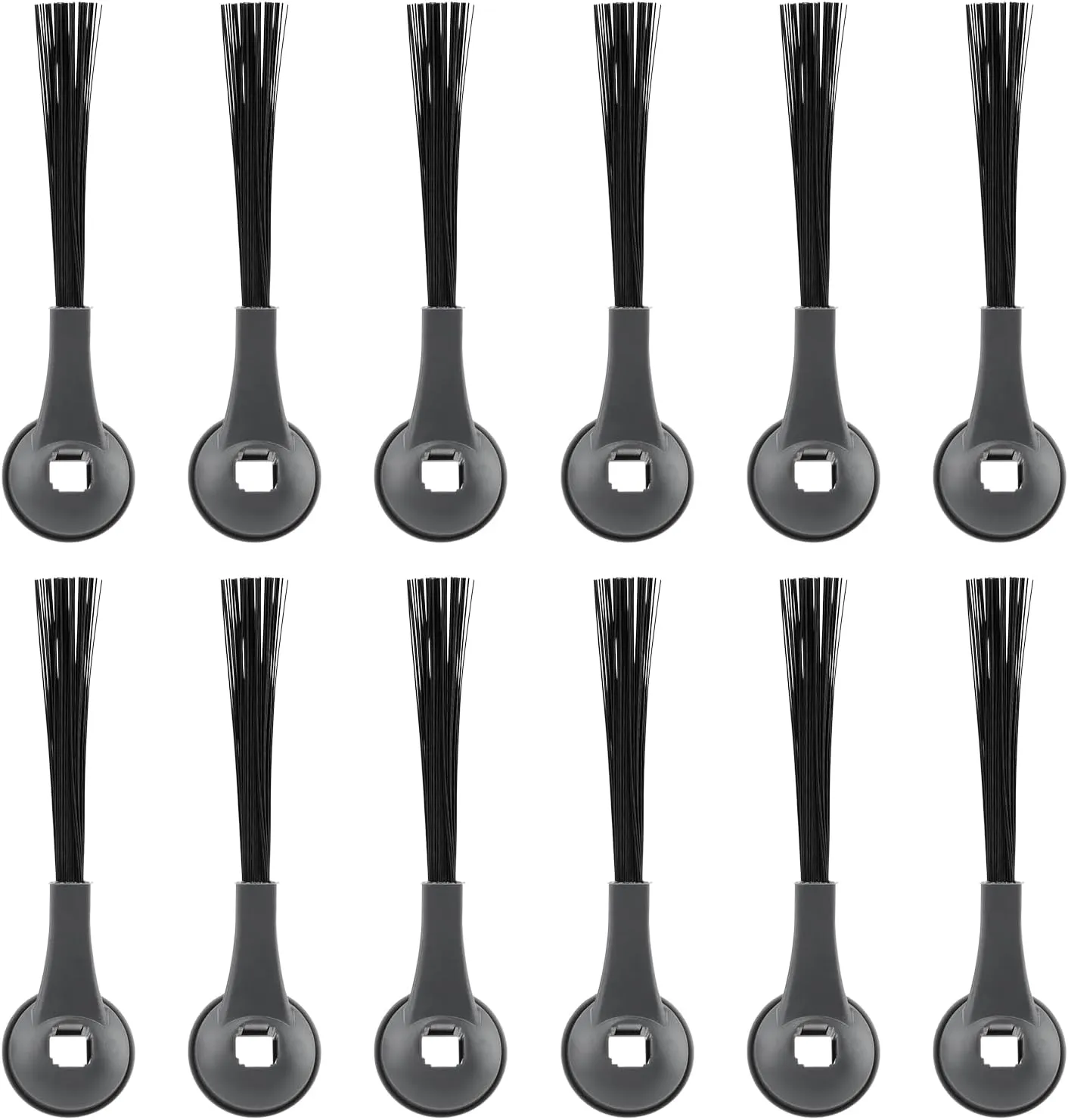 12-Pack Replacement Side Brushes for IQ and AI Robot Vacuum Series, Robot Vacuum Replacement Parts Compatible with Multiple Models, 1.97 inch Bristles