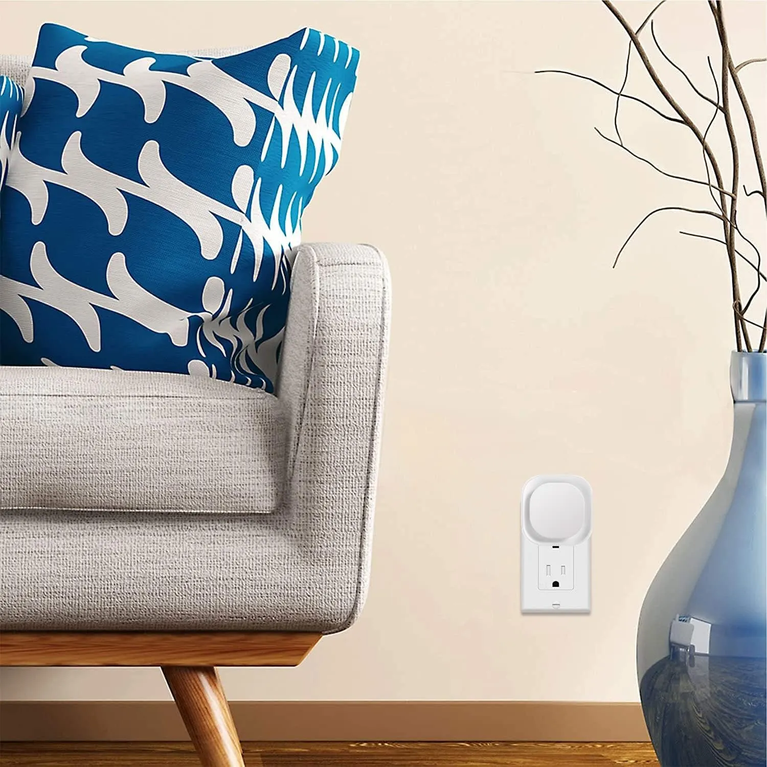 2 Pack Plug in Dimmable Amber Night Light, Auto Dusk to Dawn Sensor, LED Night Light, Soft Glow, Diffused Light, for Kids, Sleep, Bathroom, Hallway, Kitchen, Bedroom, as Gifts