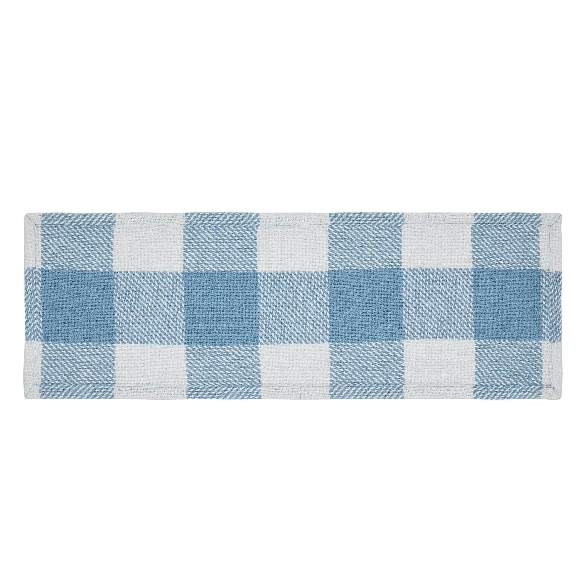 Annie Buffalo Check Blue Runner 8x24