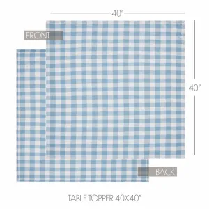 Annie Buffalo Check Blue Table Topper 40x40