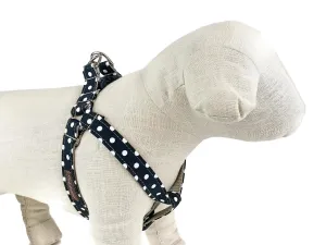 Black/White Polka Dot Dog Harness - 501
