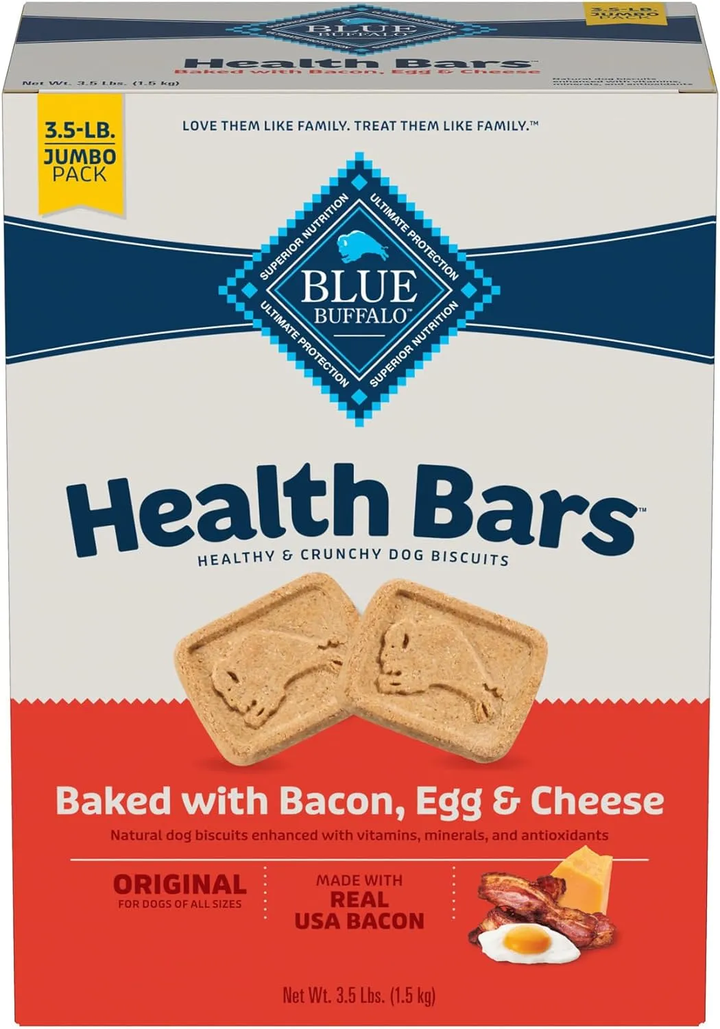Blue Buffalo Health Bars Crunchy Dog Biscuits - 56 oz.
