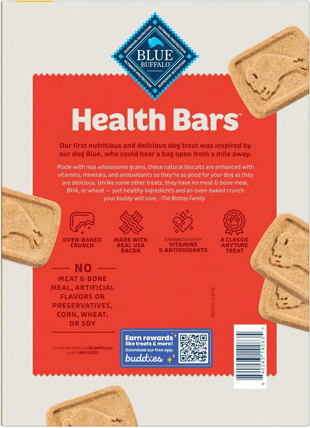 Blue Buffalo Health Bars Crunchy Dog Biscuits - 56 oz.