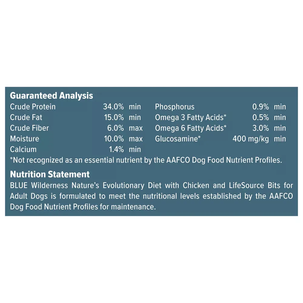Blue Buffalo Wilderness High Protein Wholesome Grains with Chicken Natural Adult Dry Dog Food - 13 lbs.