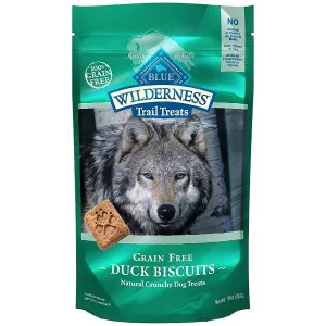 Blue Buffalo Wilderness Trail Treats Duck Biscuits Grain-Free Dog Treats, 10-oz