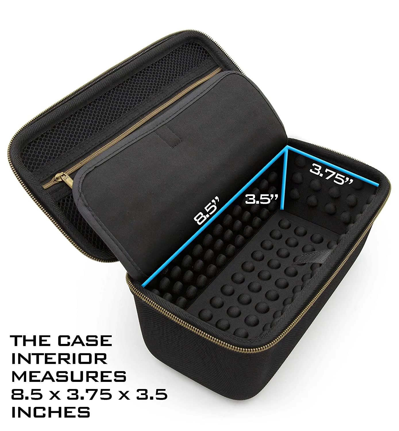 CASEMATIX Hair Clipper Barber Case Holds Two Clippers, Hair Buzzers, Trimmers, T Finisher Liner - Travel Case For Clippers, Stylist and Hair Supplies