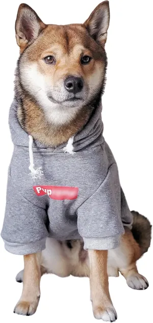 ChoChoCho Pup Dog Hoodie, Dog Sweater, Fashion Dog Clothes, Pet Clothing Cotton Cat Hoodies Stylish Streetwear Sweatshirt Gray Tracksuits Outfit for Dog Cat Puppy Small Medium Large (3XL)