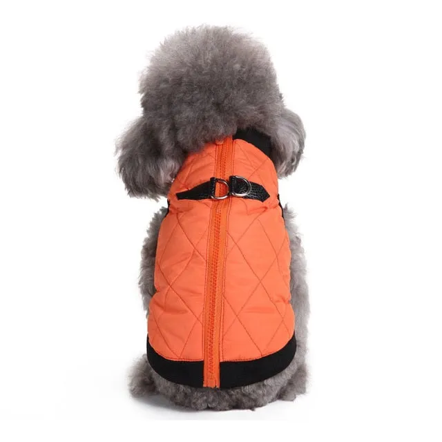 Comfy Warm Winter Vest With Leash Buckle For Small Dogs