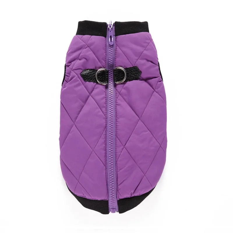 Comfy Warm Winter Vest With Leash Buckle For Small Dogs