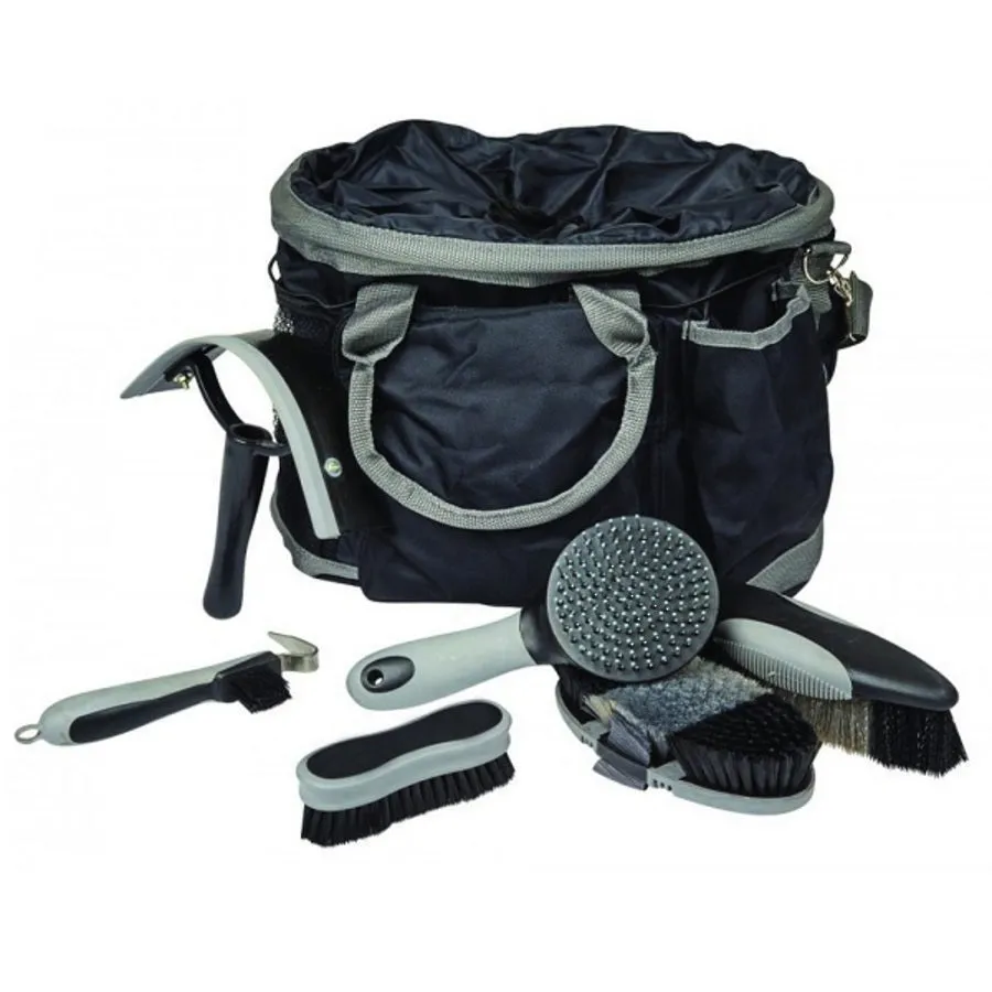 Deluxe Grooming Kit 6 piece - Black/Silver