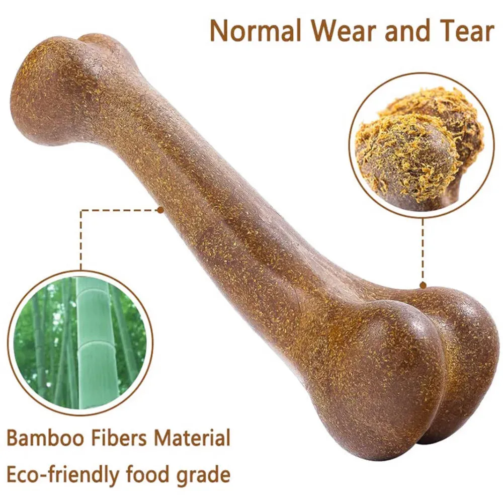Dog Bone Chews Toys | Nearly Indestructible Natural Non-Toxic Anti-Bite Puppy Toys | Durable Chew Toys for Small, Medium, and Large Dogs | Pet Chew Game Dental Health