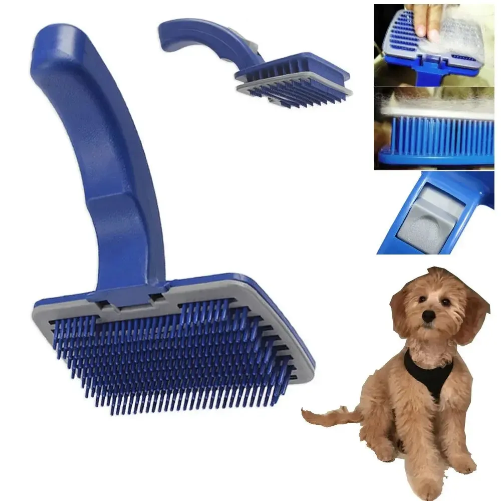 Dog brushes Self Cleaning Slicker Brush Dog Cat Pet Grooming Brush Shedding Brush Comb Rake