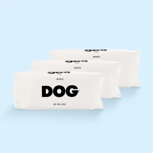 DOG by Dr Lisa - Dog Wipes - Plant-Based, Natural Bathing Wipes for Dogs - Made from 100% Compostable Bamboo - Vet-Created - Vegan, Non-Toxic - 240 Count