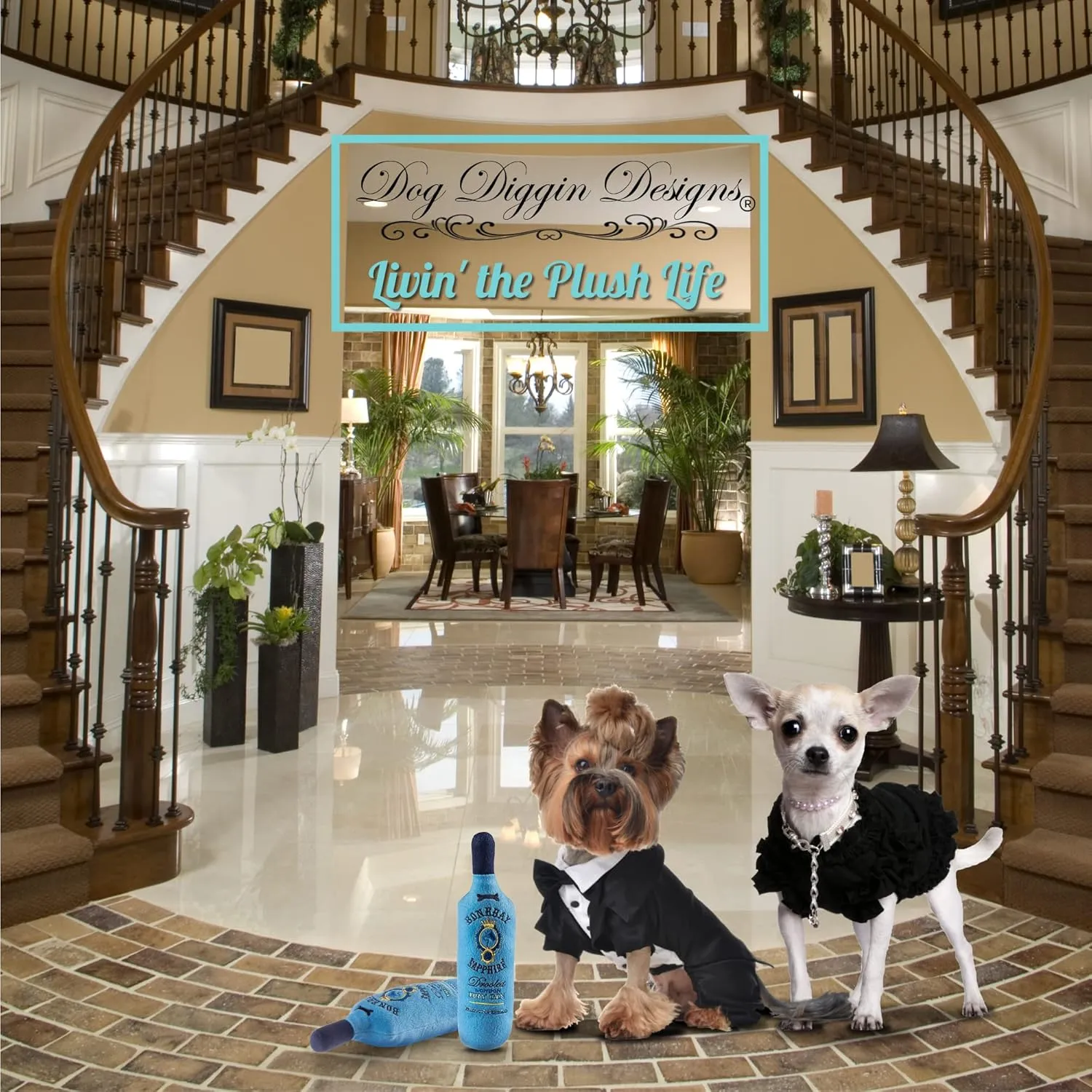 Dog Diggin Designs Libation Station Collection | Unique Squeaky Parody Plush Dog Toys  Shaken, Not Stirred