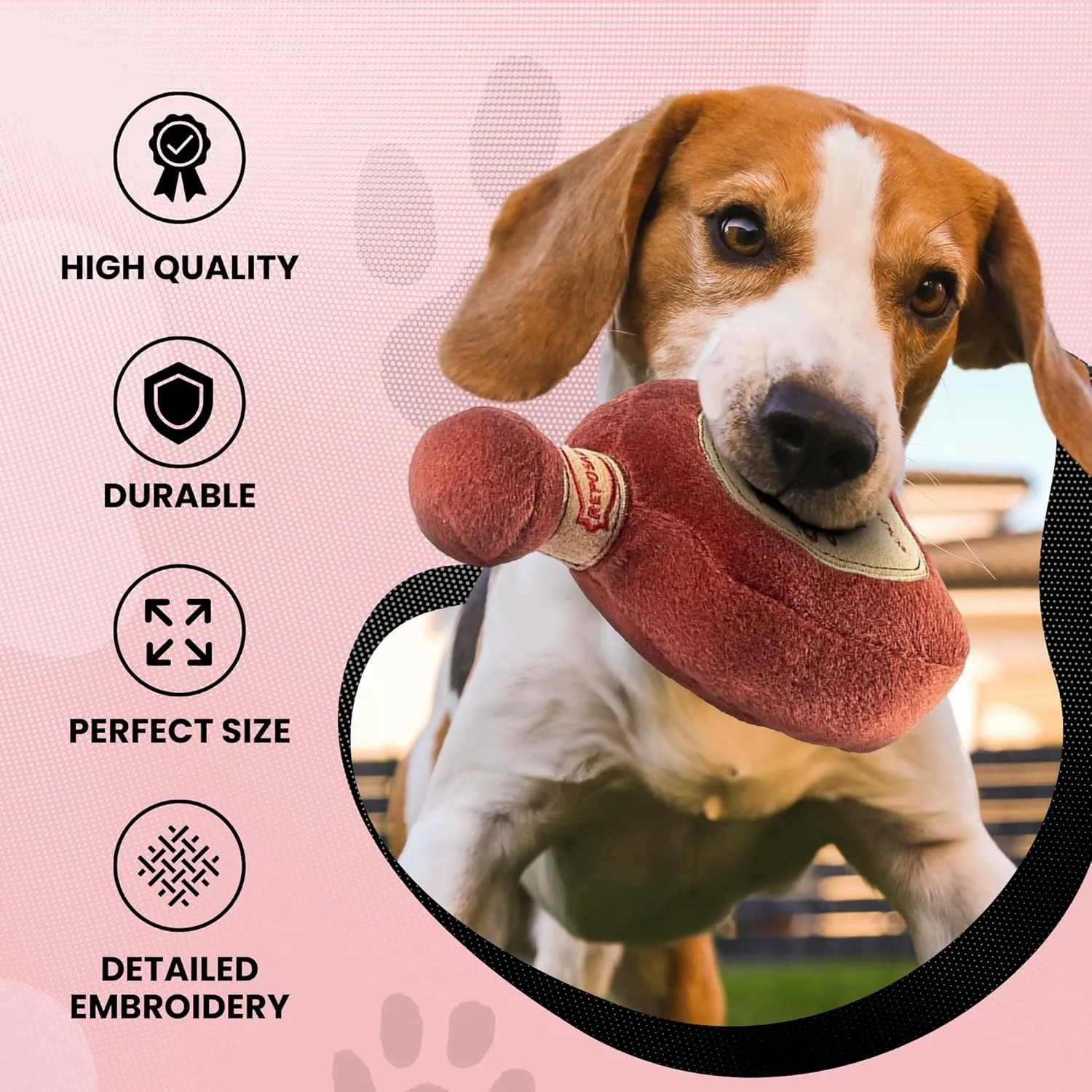 Dog Diggin Designs Libation Station Collection | Unique Squeaky Parody Plush Dog Toys  Shaken, Not Stirred