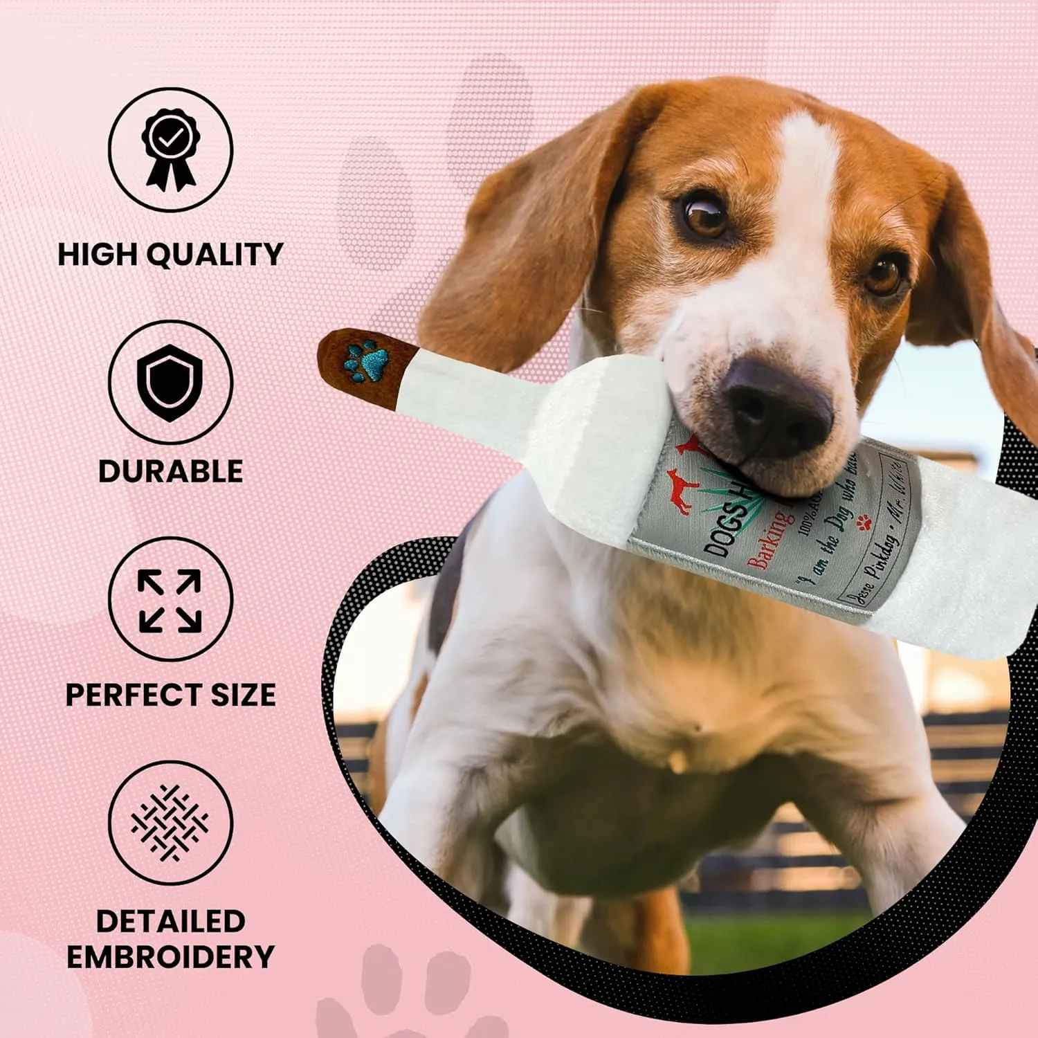 Dog Diggin Designs Libation Station Collection | Unique Squeaky Parody Plush Dog Toys  Shaken, Not Stirred