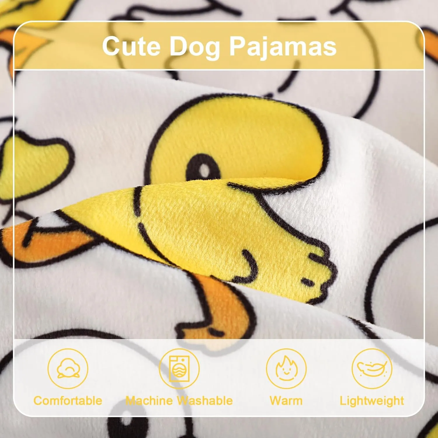 Dog Pajamas for Small Dogs Girl Boy Soft Cute Pet Pjs Fall Winter Warm Puppy Onesie Pet Clothes Stretchable Jumpsuits Puppy Sweaters Outfits for Chihuahua Yorkie Cat (Duck, XS)