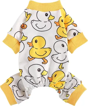 Dog Pajamas for Small Dogs Girl Boy Soft Cute Pet Pjs Fall Winter Warm Puppy Onesie Pet Clothes Stretchable Jumpsuits Puppy Sweaters Outfits for Chihuahua Yorkie Cat (Duck, XS)