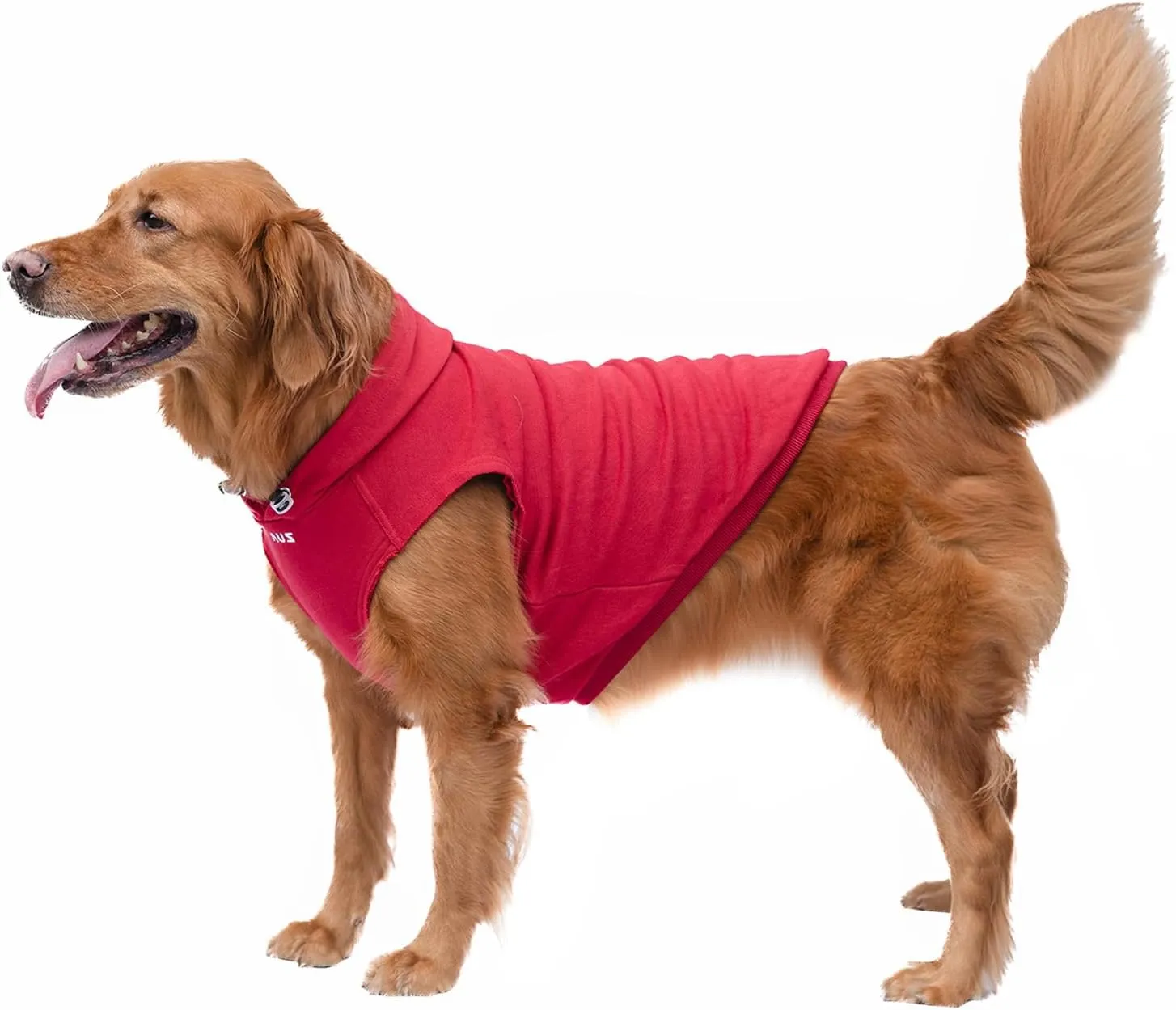Dog Pet Clothes Hoodies Sleeveless Sweatershirt for Extra Large Dogs Boy Girl Doggy Sweater Elastic Cotton Pullover Hoodie for Labrador Golden Retriever Border Collie German Shepherd - Red XXL