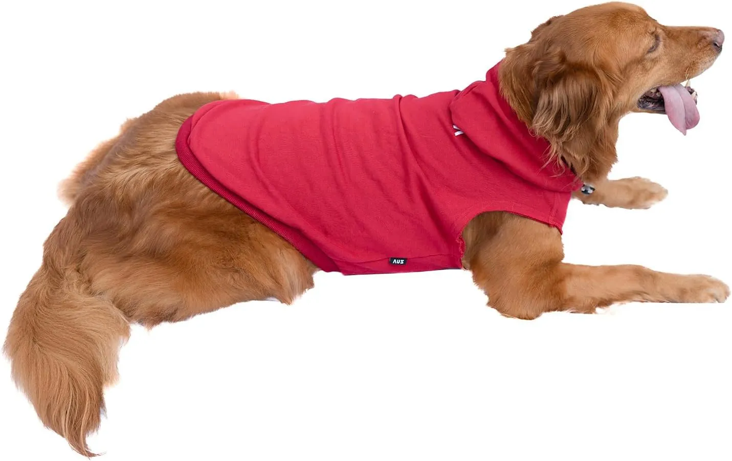 Dog Pet Clothes Hoodies Sleeveless Sweatershirt for Extra Large Dogs Boy Girl Doggy Sweater Elastic Cotton Pullover Hoodie for Labrador Golden Retriever Border Collie German Shepherd - Red XXL