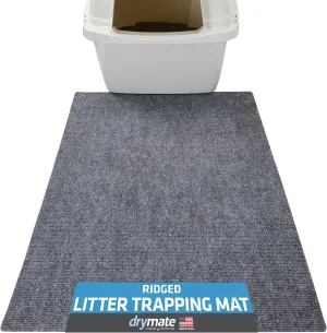 Drymate Cat Litter Trapping Mat, (Ridged Design), Traps Litter & Mess from Box, Soft on Kitty Paws, Absorbent, Waterproof, Urine-Proof, Machine Washable, Durable, (USA Made) (20" x 28")