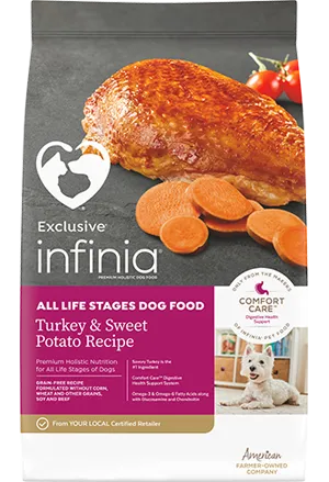 Exclusive® Infinia® All Life Stages Dog Food Turkey & Sweet Potato Recipe