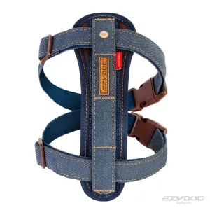 EzyDog Chestplate Dog Harness Denim Small^^^
