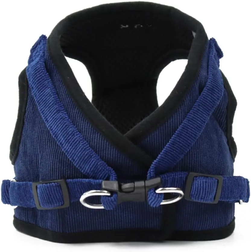 FEimaX Dog Harness and Leash Set, No Pull Reflective Adjustable Pet Harnesses for Puppy Kitten Soft Corduroy Chest Harness for Small Medium Dogs and Cats Easy Control Vest for Outdoor Walking