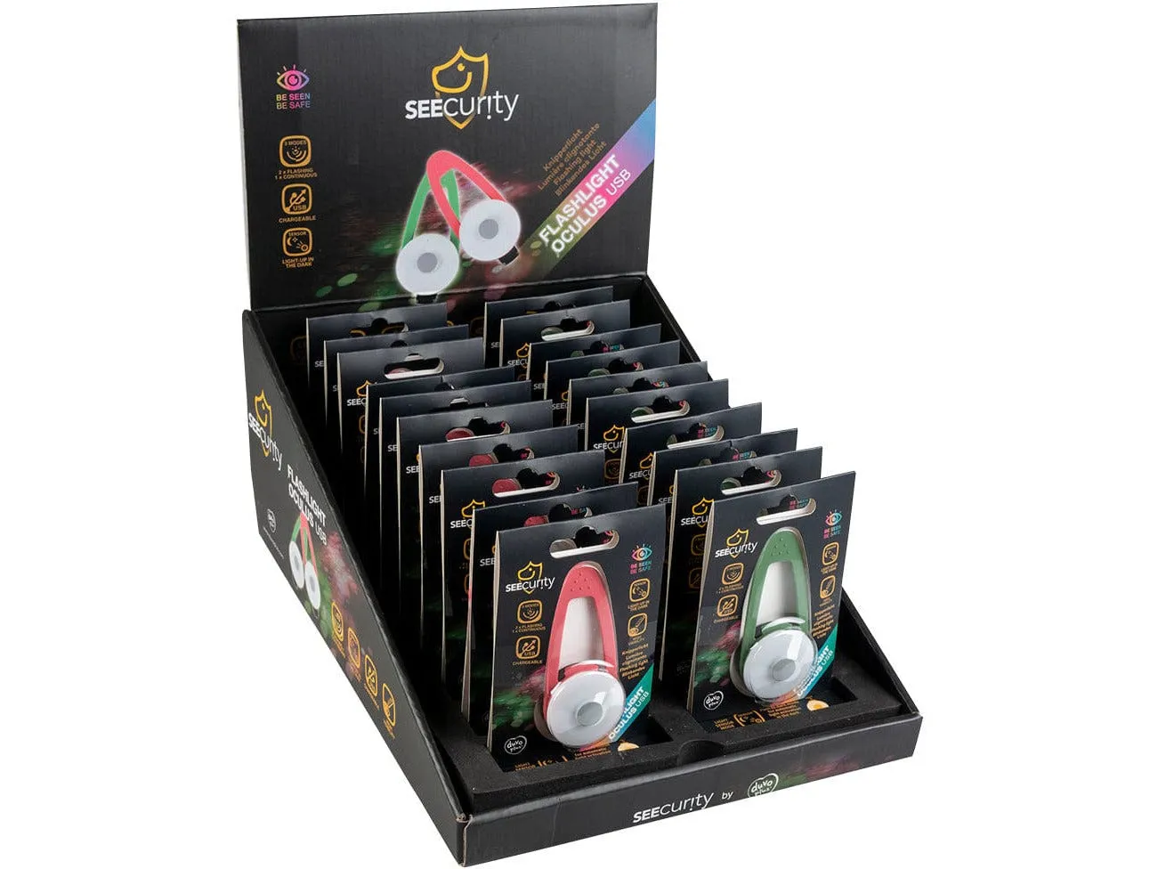 Flashlight Oculus Usb 8,6X4,1X1,85Cm Mixed Colors