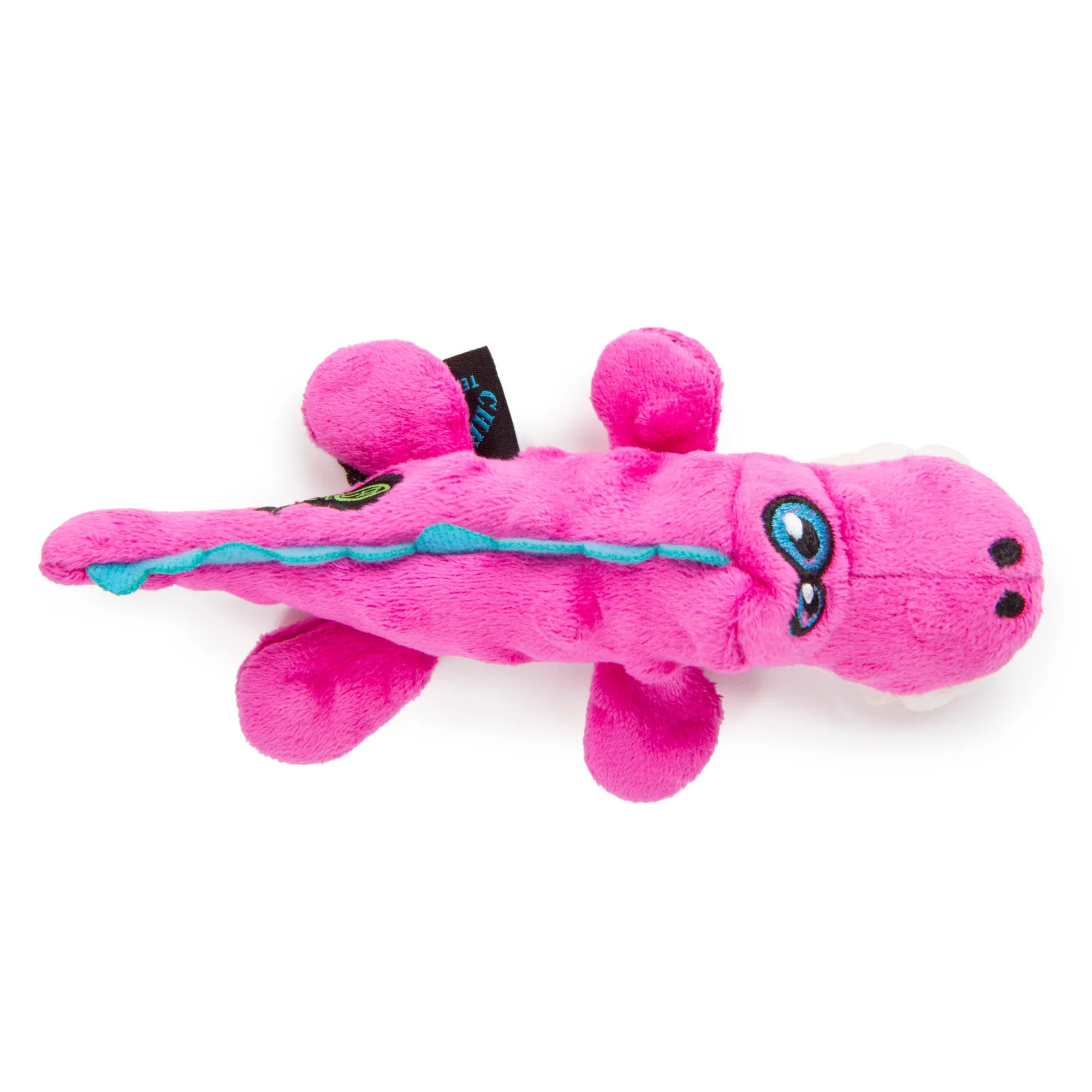 goDog Just For Me Gators Squeaky Plush Dog Toy, Chew Guard Technology, Pink, Mini