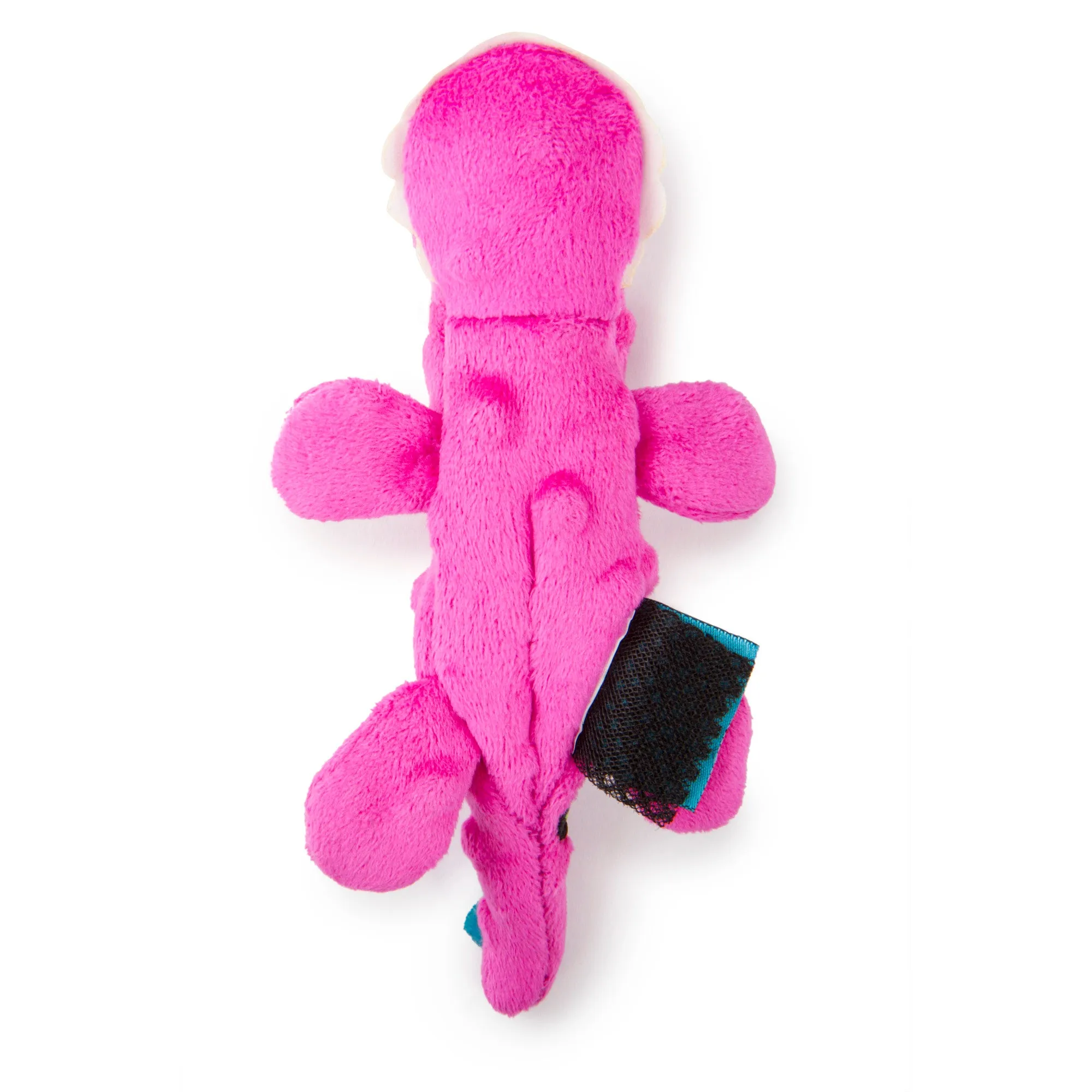 goDog Just For Me Gators Squeaky Plush Dog Toy, Chew Guard Technology, Pink, Mini