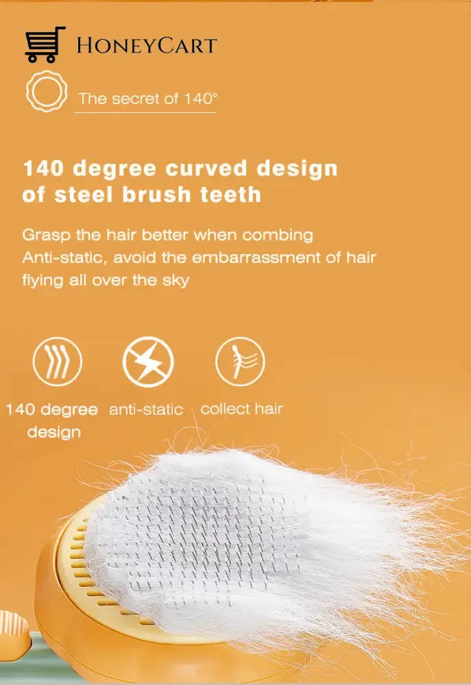 GroomyComb - Self Cleaning Slicker Cat Brush