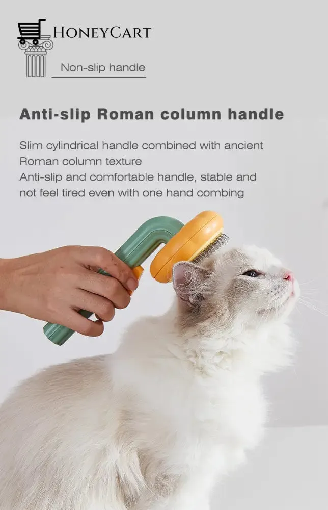 GroomyComb - Self Cleaning Slicker Cat Brush