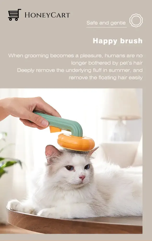GroomyComb - Self Cleaning Slicker Cat Brush