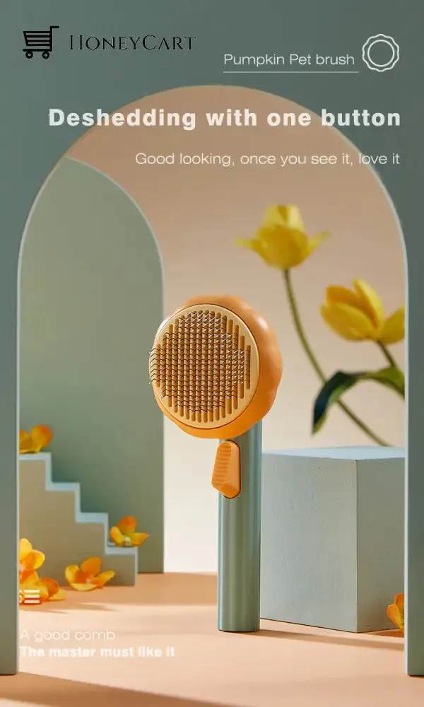 GroomyComb - Self Cleaning Slicker Cat Brush