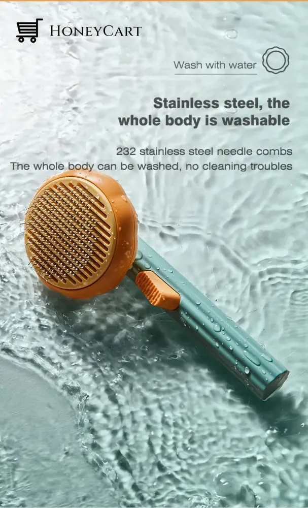 GroomyComb - Self Cleaning Slicker Cat Brush