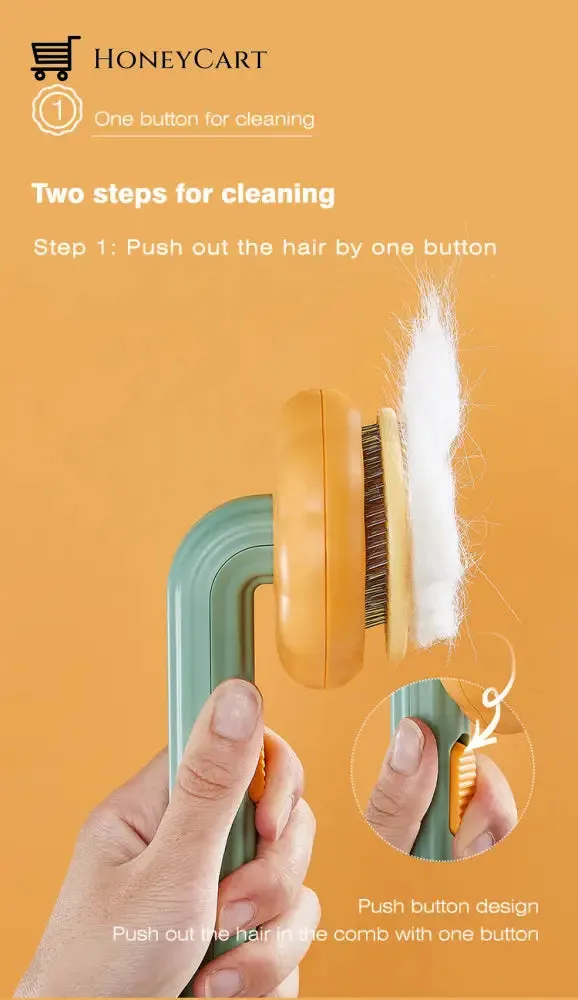 GroomyComb - Self Cleaning Slicker Cat Brush