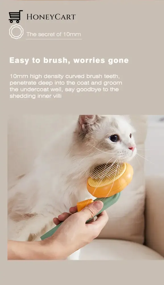 GroomyComb - Self Cleaning Slicker Cat Brush