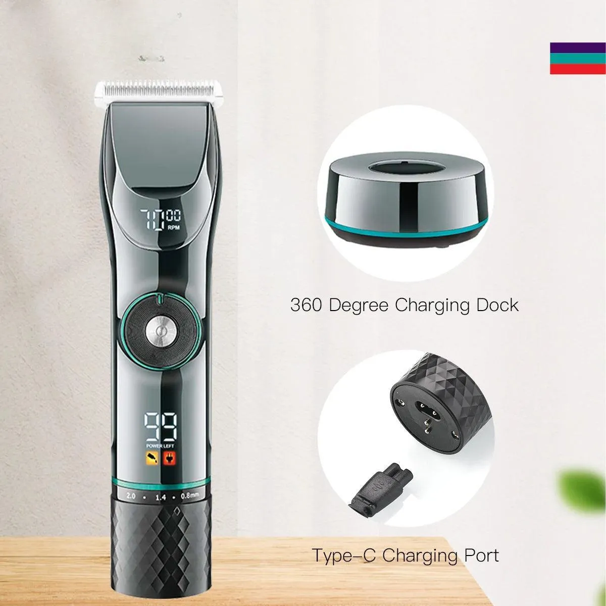 Hair Cutting Machine Adjustable Hair Trimmer Cordless Clipper Electric