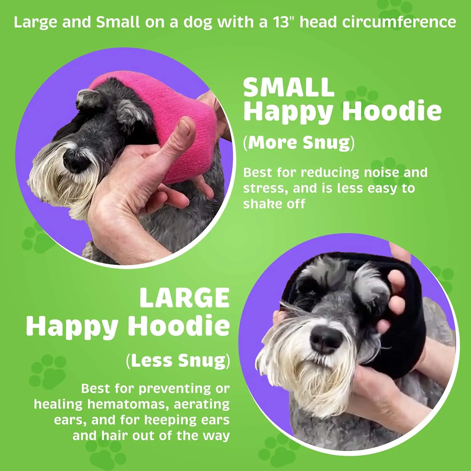 Happy Hoodie The Original Dog & Cat Calming Band, Anxiety Relief/Noise Protection-Grooming-Thunder-Fireworks (Small, Blue)