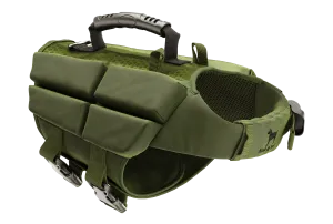 Human Standards Dog Lifejacket Design with 4x Foam for Maximum Buoyancy, Stability & Comfort - Green