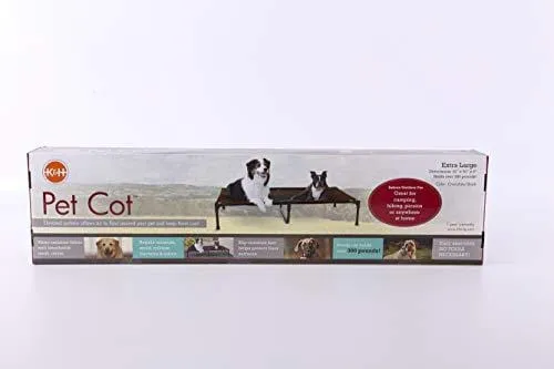 K&H Pet Products Original Pet Cot Elevated Pet Bed, Chocolate/Mesh, X-Large