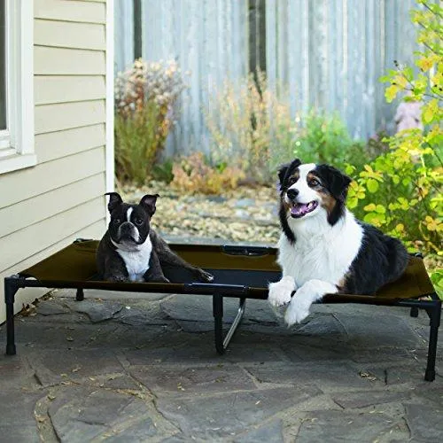 K&H Pet Products Original Pet Cot Elevated Pet Bed, Chocolate/Mesh, X-Large