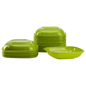 Karat 24oz PET Square Bowl, Green - 300 pcs