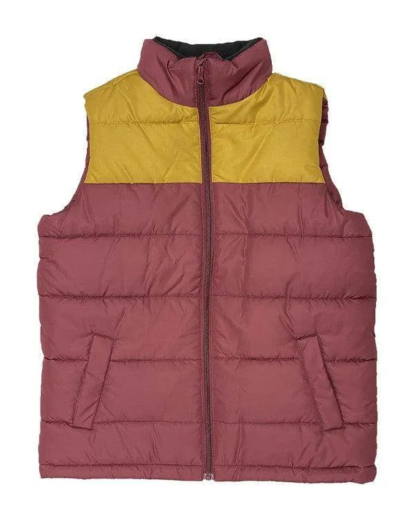 Mens Padded Winter Two Tone Vest Jackets