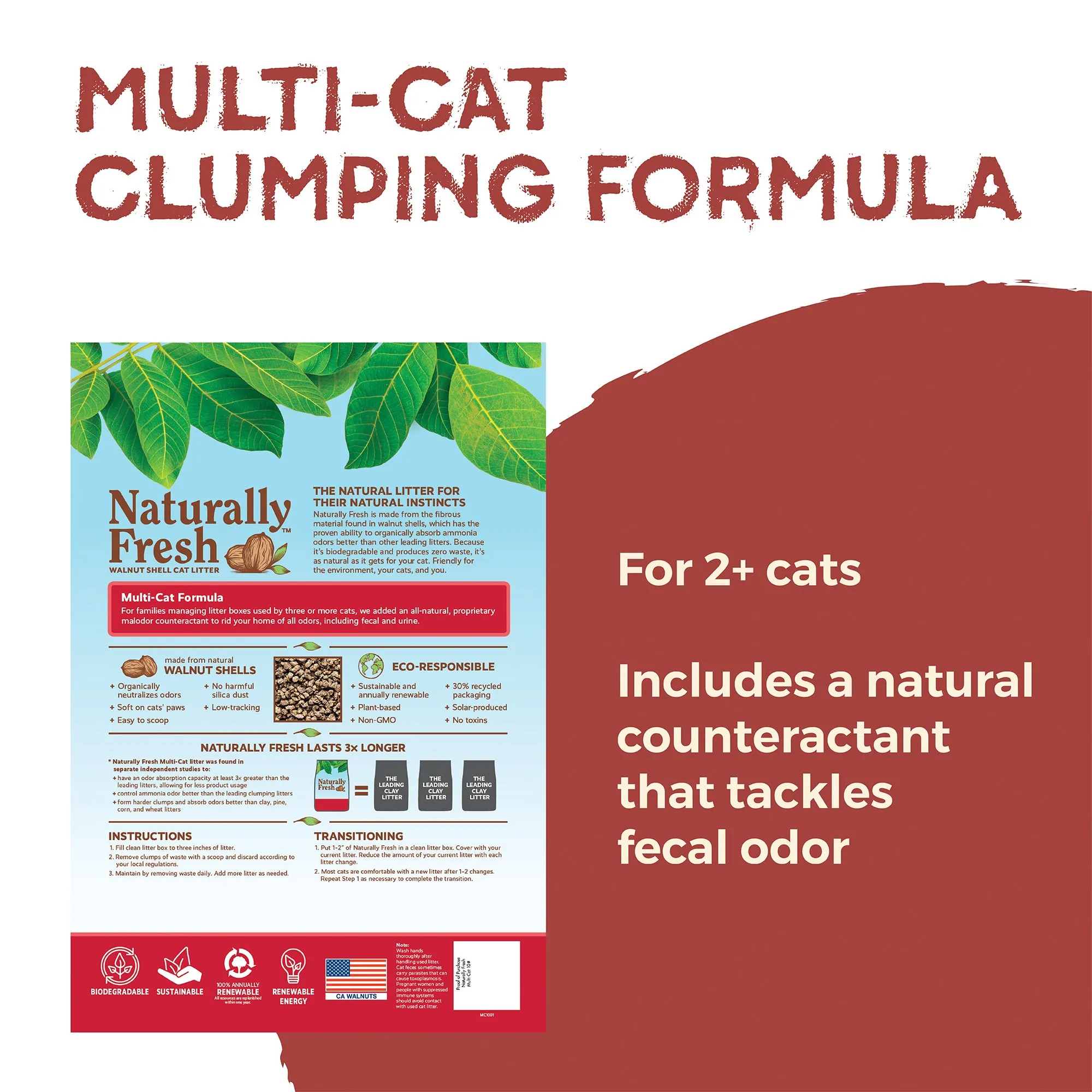 Naturally Fresh Multi-Cat Clumping Litter 14 lb.