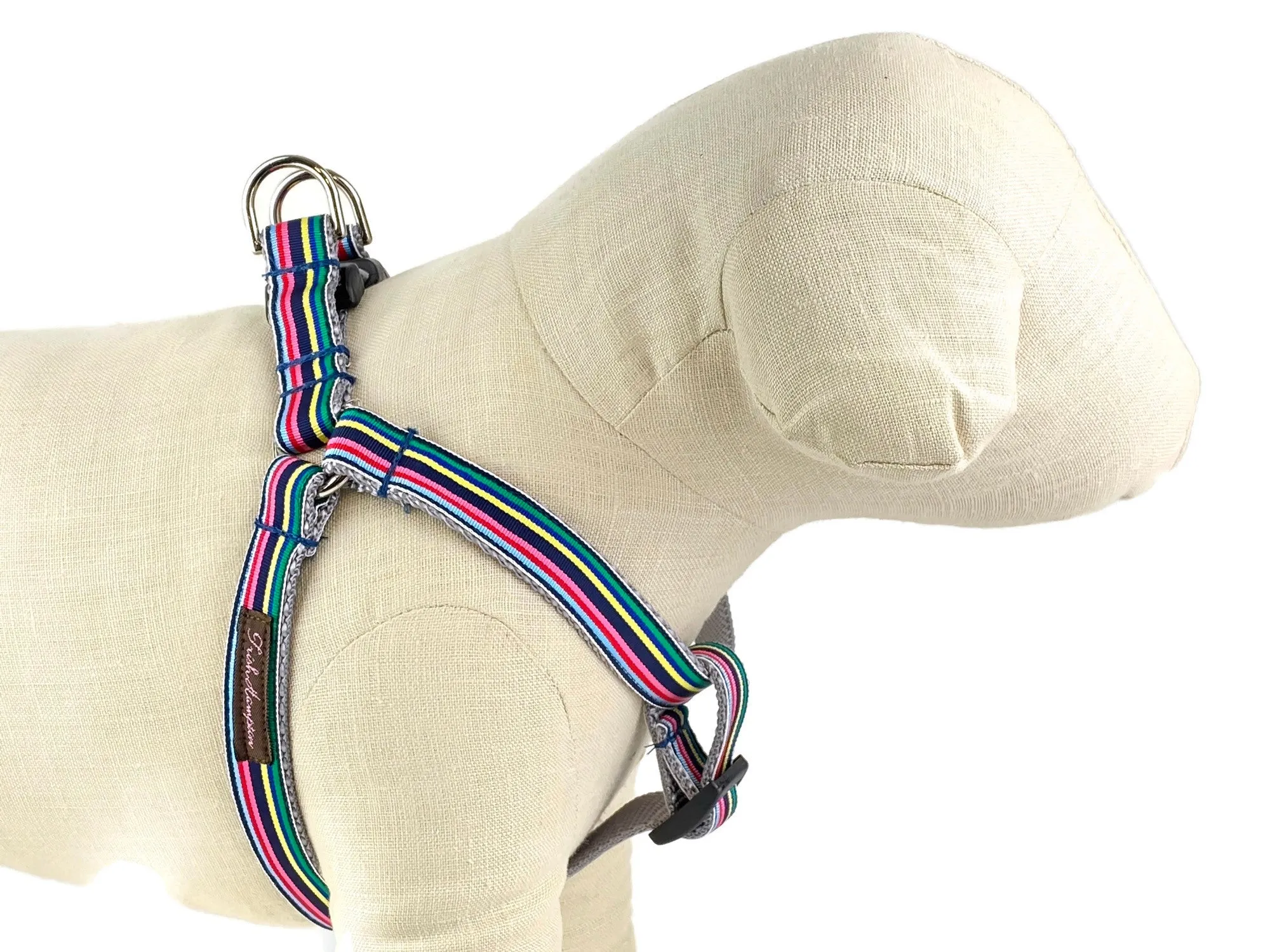 Navy Multi Stripe Dog Harness - 769