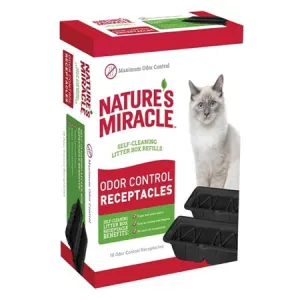 NEW Nature's Miracle Self-cleaning Litterbox Refills, Odor Control Receptacles 18 Count