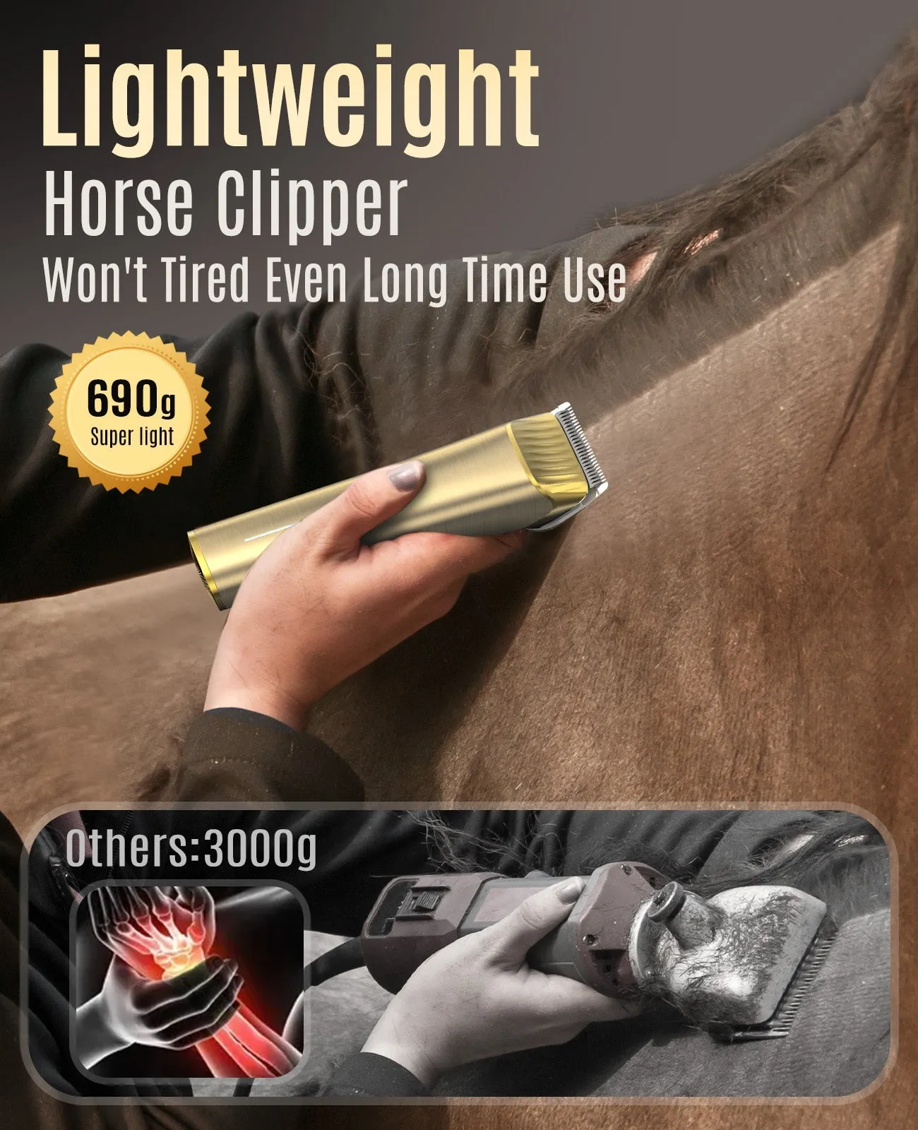 Oneisall RK034 Cordless Horse Clippers