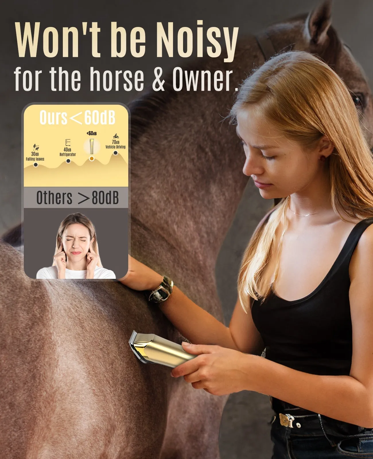 Oneisall RK034 Cordless Horse Clippers
